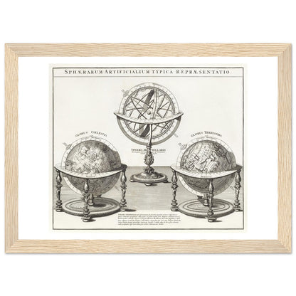 Sphaerarum artificialium typica repraesentatio - Wooden Framed Poster - Lyrea