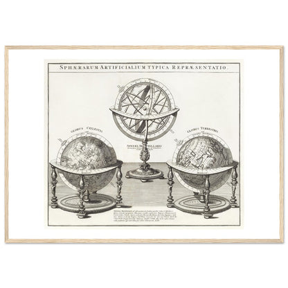 Sphaerarum artificialium typica repraesentatio - Wooden Framed Poster - Lyrea