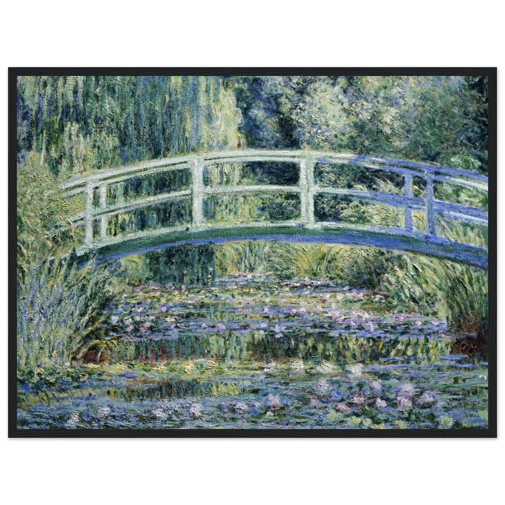 Claude Monet's "Water Lilies and Japanese Bridge" Wooden Framed Poster - Lyrea