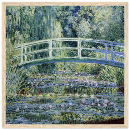 Claude Monet's "Water Lilies and Japanese Bridge" Wooden Framed Poster - Lyrea