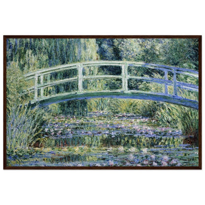 Claude Monet's "Water Lilies and Japanese Bridge" Wooden Framed Poster - Lyrea