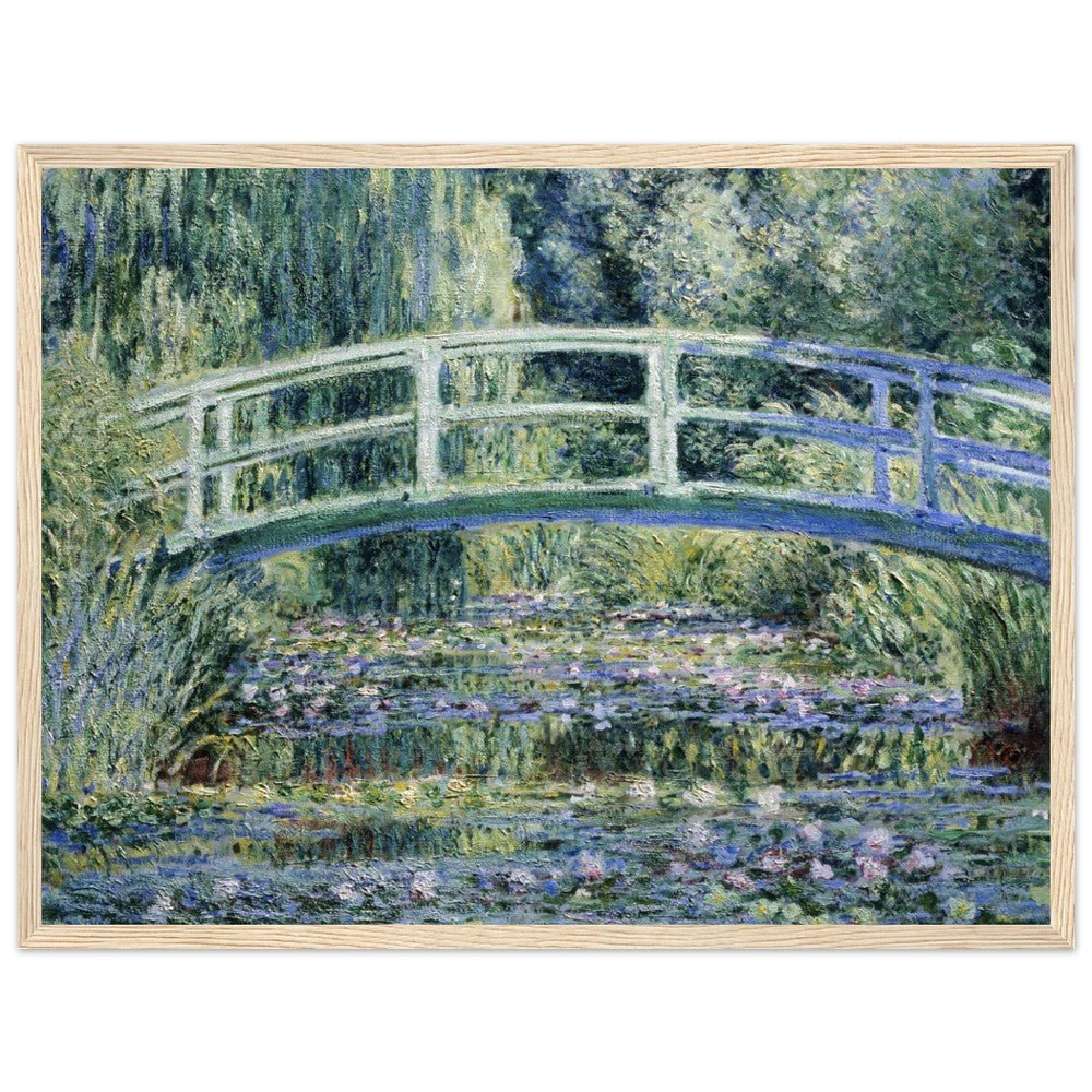 Claude Monet's "Water Lilies and Japanese Bridge" Wooden Framed Poster - Lyrea