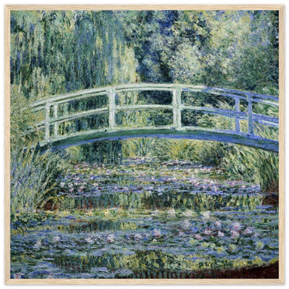 Claude Monet's "Water Lilies and Japanese Bridge" Wooden Framed Poster - Lyrea