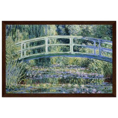 Claude Monet's "Water Lilies and Japanese Bridge" Wooden Framed Poster - Lyrea