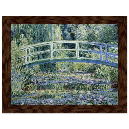 Claude Monet's "Water Lilies and Japanese Bridge" Wooden Framed Poster - Lyrea