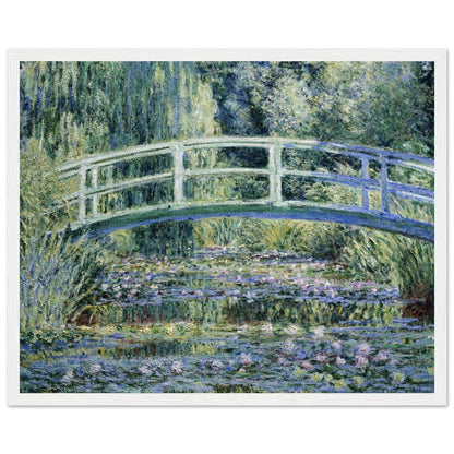 Claude Monet's "Water Lilies and Japanese Bridge" Wooden Framed Poster - Lyrea