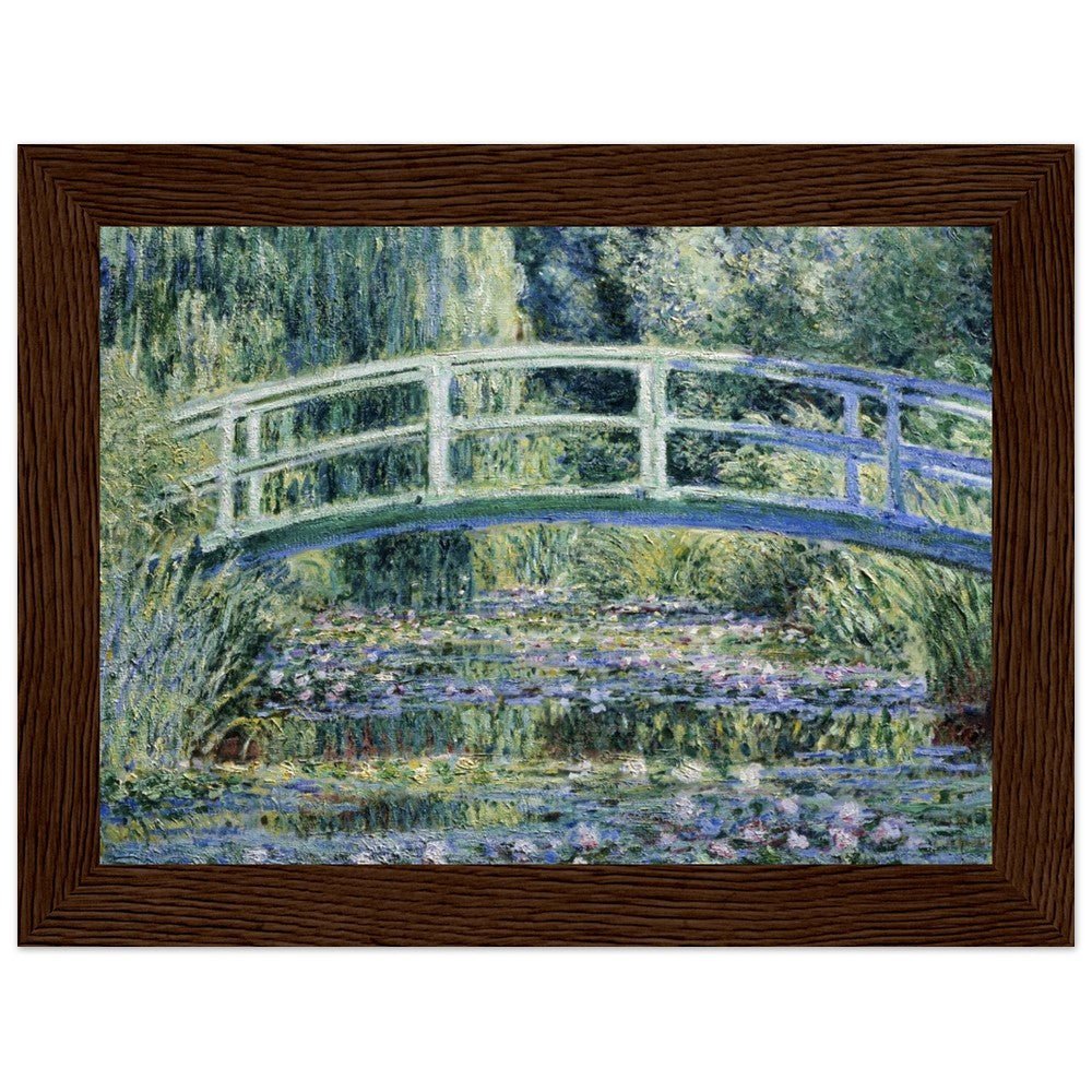 Claude Monet's "Water Lilies and Japanese Bridge" Wooden Framed Poster - Lyrea