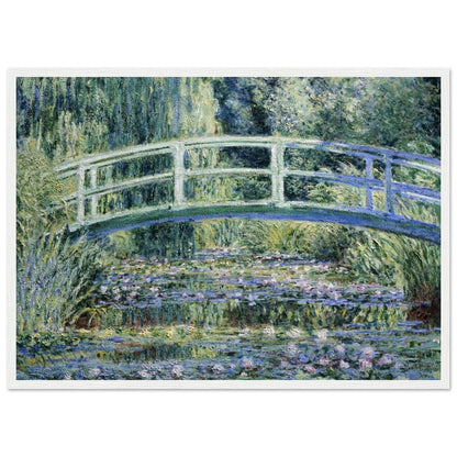 Claude Monet's "Water Lilies and Japanese Bridge" Wooden Framed Poster - Lyrea