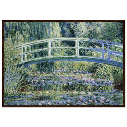 Claude Monet's "Water Lilies and Japanese Bridge" Wooden Framed Poster - Lyrea