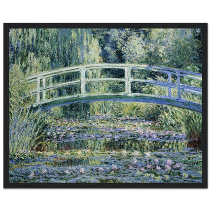 Claude Monet's "Water Lilies and Japanese Bridge" Wooden Framed Poster - Lyrea