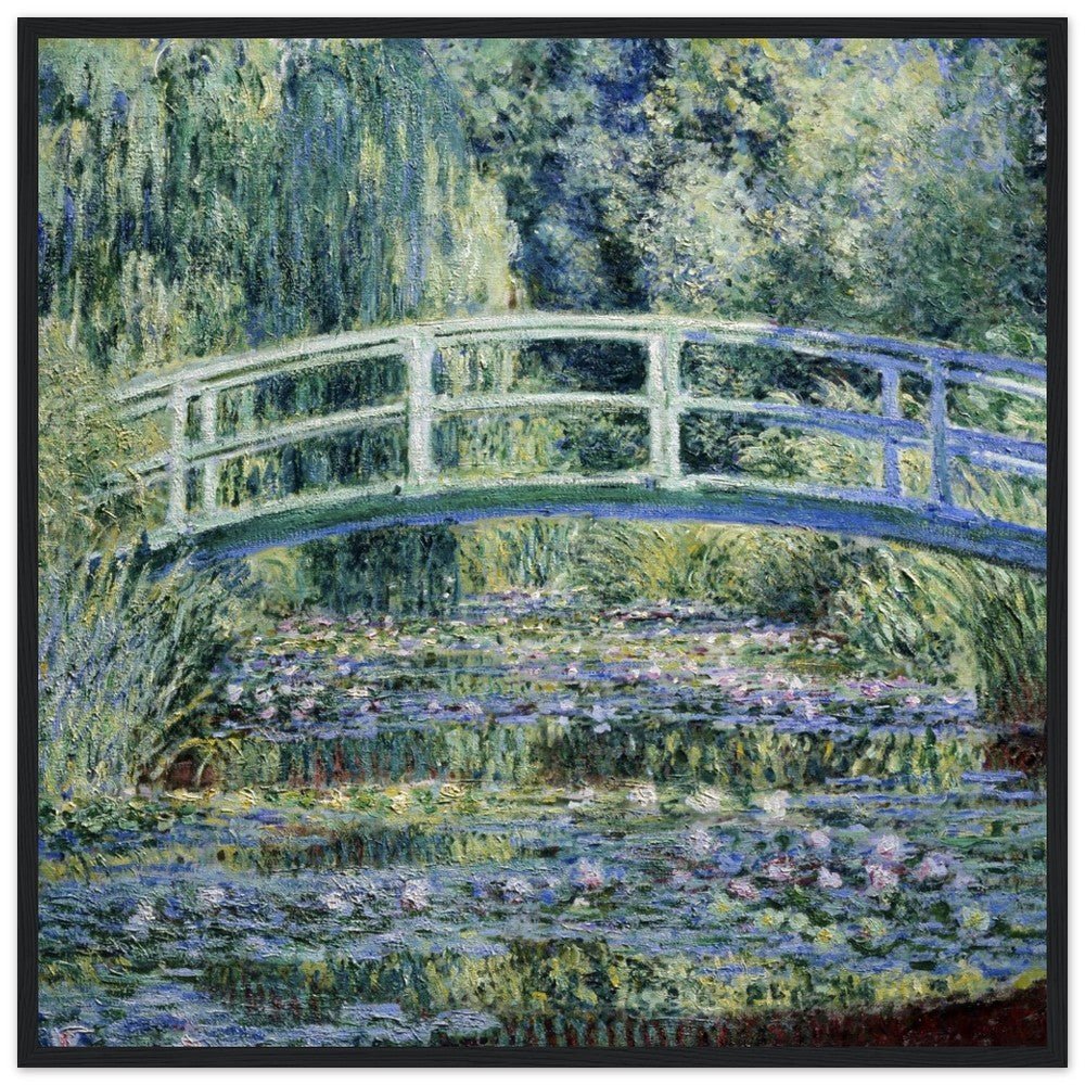 Claude Monet's "Water Lilies and Japanese Bridge" Wooden Framed Poster - Lyrea