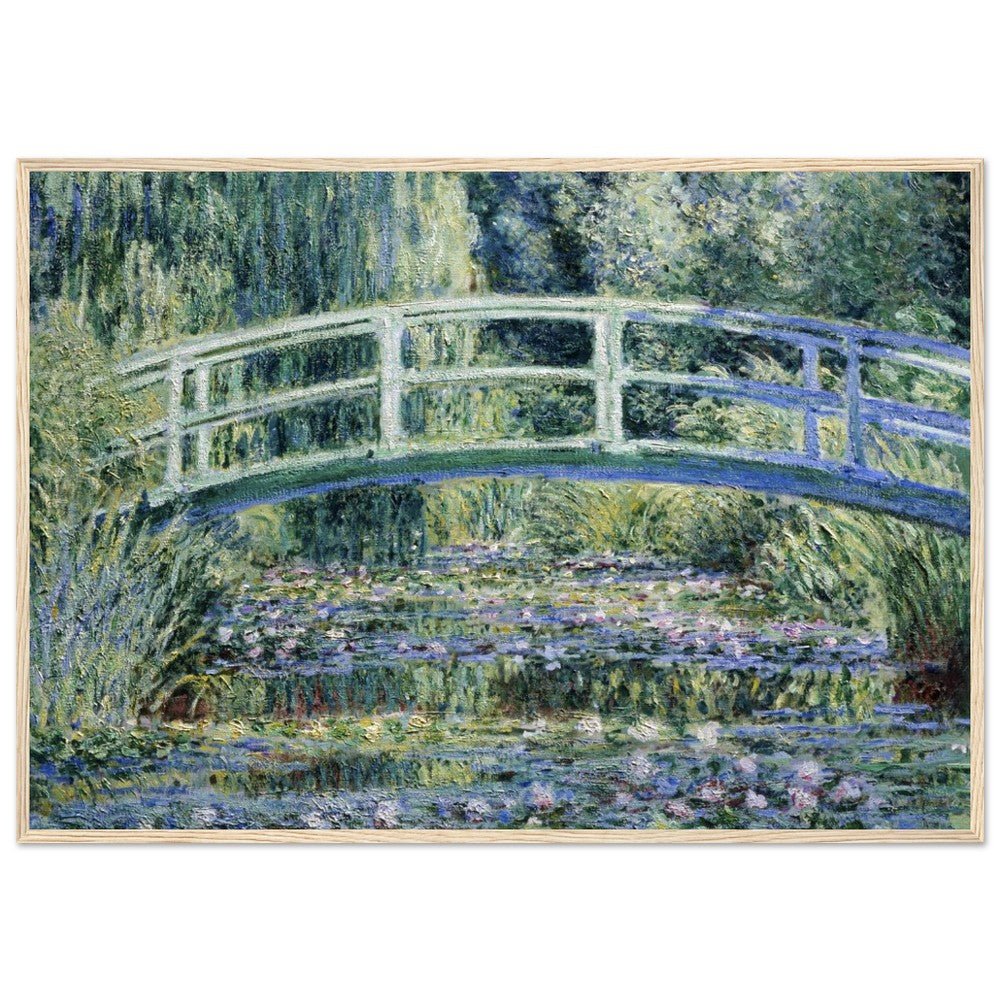 Claude Monet's "Water Lilies and Japanese Bridge" Wooden Framed Poster - Lyrea