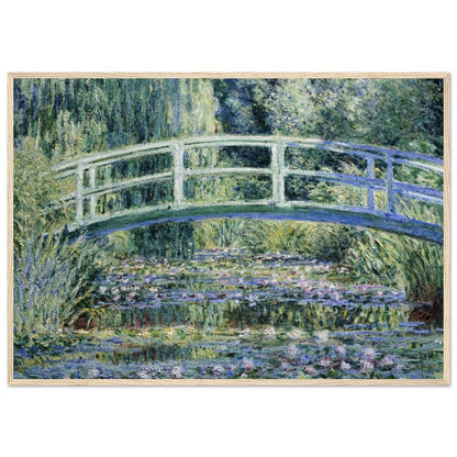 Claude Monet's "Water Lilies and Japanese Bridge" Wooden Framed Poster - Lyrea