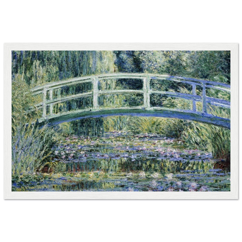 Claude Monet's "Water Lilies and Japanese Bridge" Wooden Framed Poster - Lyrea