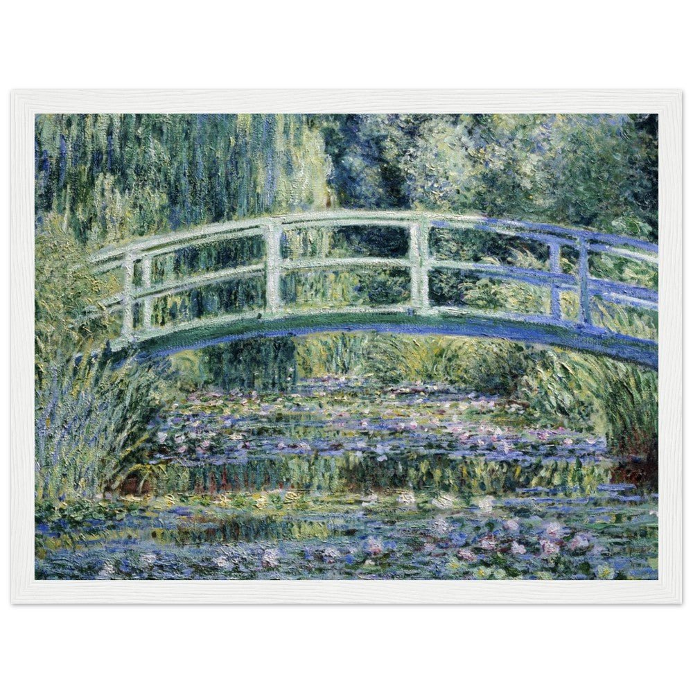 Claude Monet's "Water Lilies and Japanese Bridge" Wooden Framed Poster - Lyrea