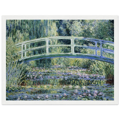 Claude Monet's "Water Lilies and Japanese Bridge" Wooden Framed Poster - Lyrea