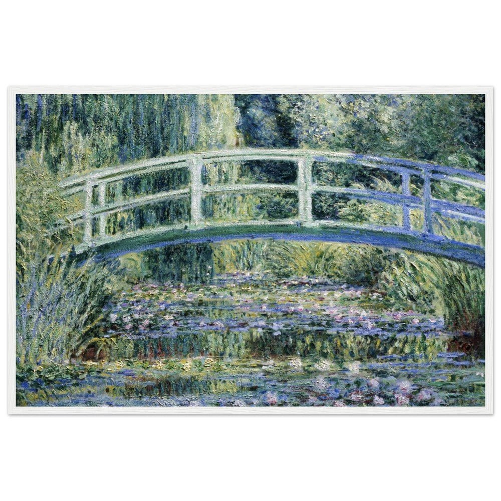 Claude Monet's "Water Lilies and Japanese Bridge" Wooden Framed Poster - Lyrea