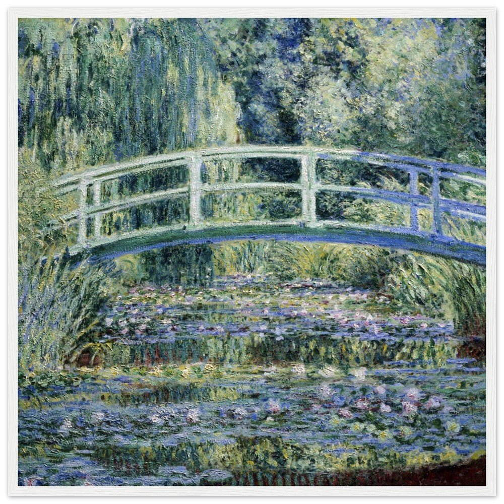 Claude Monet's "Water Lilies and Japanese Bridge" Wooden Framed Poster - Lyrea