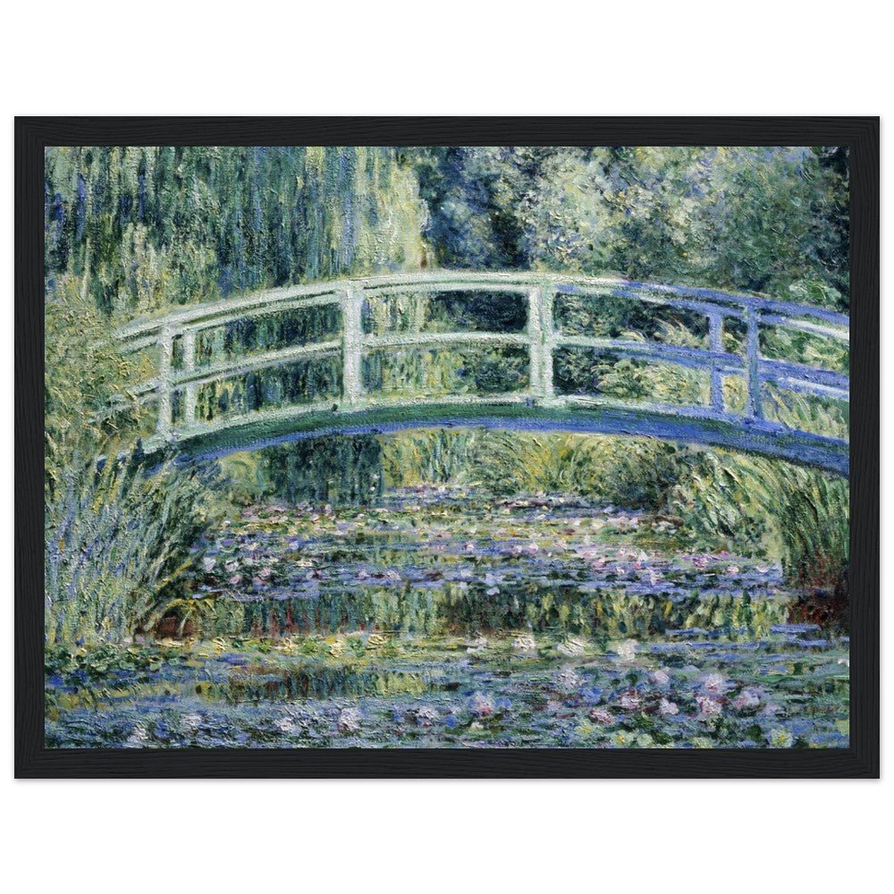 Claude Monet's "Water Lilies and Japanese Bridge" Wooden Framed Poster - Lyrea