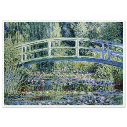 Claude Monet's "Water Lilies and Japanese Bridge" Wooden Framed Poster - Lyrea