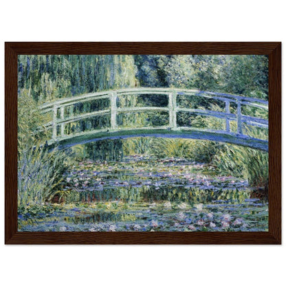 Claude Monet's "Water Lilies and Japanese Bridge" Wooden Framed Poster - Lyrea