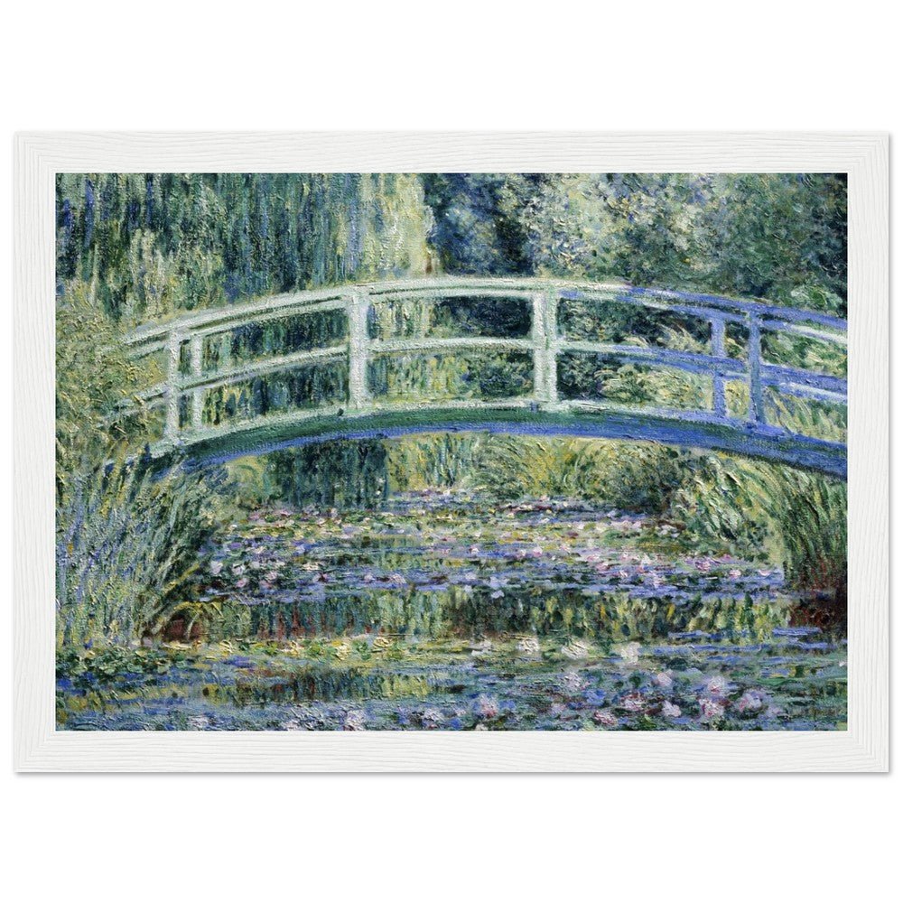 Claude Monet's "Water Lilies and Japanese Bridge" Wooden Framed Poster - Lyrea