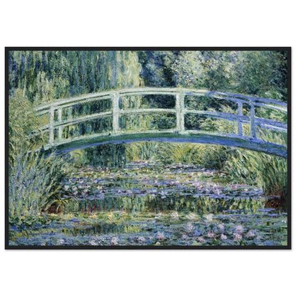 Claude Monet's "Water Lilies and Japanese Bridge" Wooden Framed Poster - Lyrea
