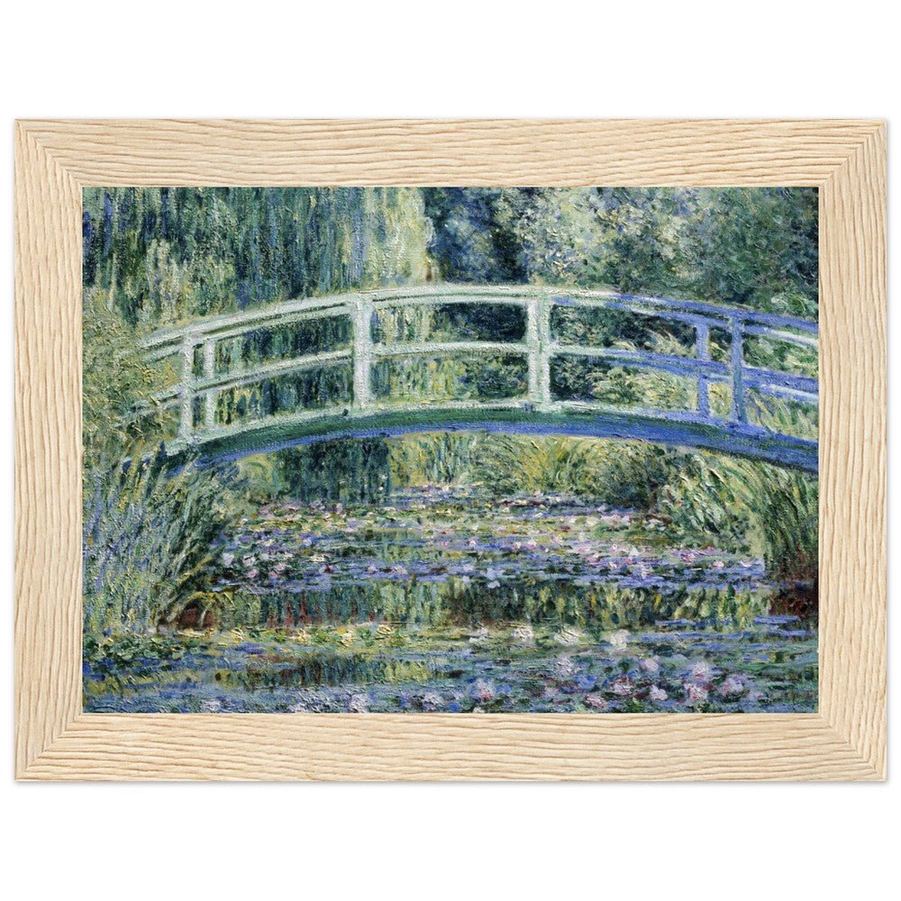 Claude Monet's "Water Lilies and Japanese Bridge" Wooden Framed Poster - Lyrea