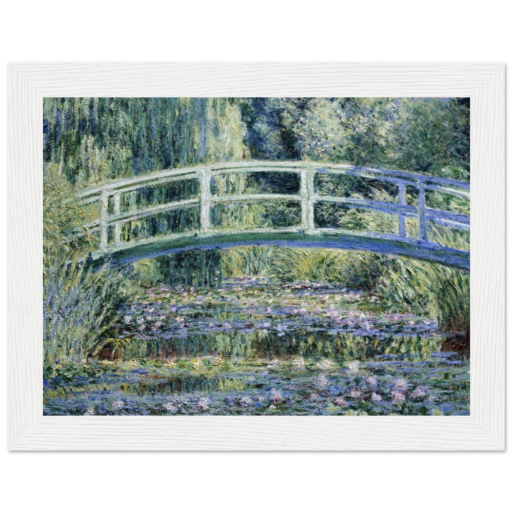 Claude Monet's "Water Lilies and Japanese Bridge" Wooden Framed Poster - Lyrea