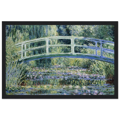 Claude Monet's "Water Lilies and Japanese Bridge" Wooden Framed Poster - Lyrea