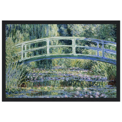 Claude Monet's "Water Lilies and Japanese Bridge" Wooden Framed Poster - Lyrea