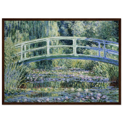 Claude Monet's "Water Lilies and Japanese Bridge" Wooden Framed Poster - Lyrea