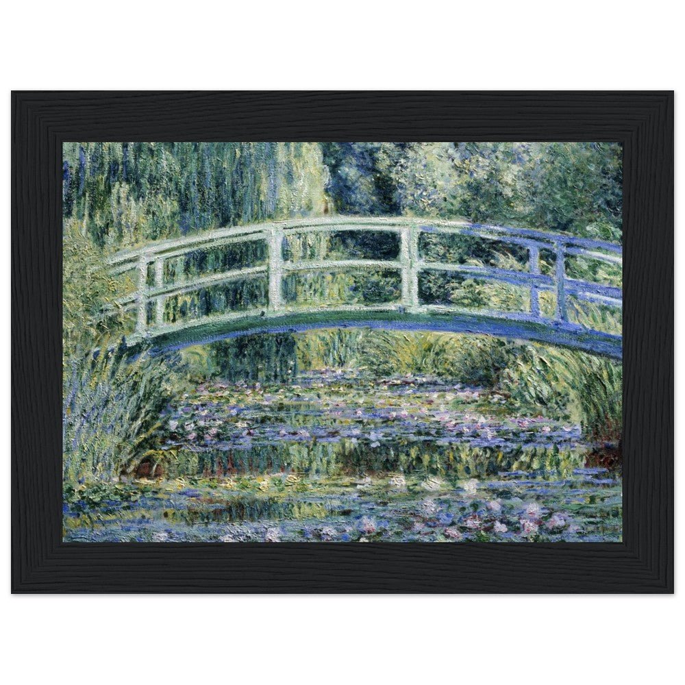 Claude Monet's "Water Lilies and Japanese Bridge" Wooden Framed Poster - Lyrea