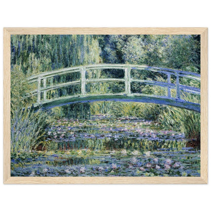 Claude Monet's "Water Lilies and Japanese Bridge" Wooden Framed Poster - Lyrea