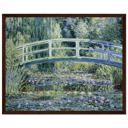 Claude Monet's "Water Lilies and Japanese Bridge" Wooden Framed Poster - Lyrea