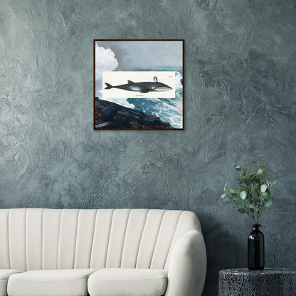 Whale (1824) & Northeaster (1895) Classic Semi - Glossy Paper Wooden Framed Poster - Lyrea