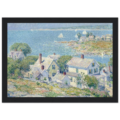 New England Headlands by Childe Hassam | Wooden Framed Poster - Lyrea