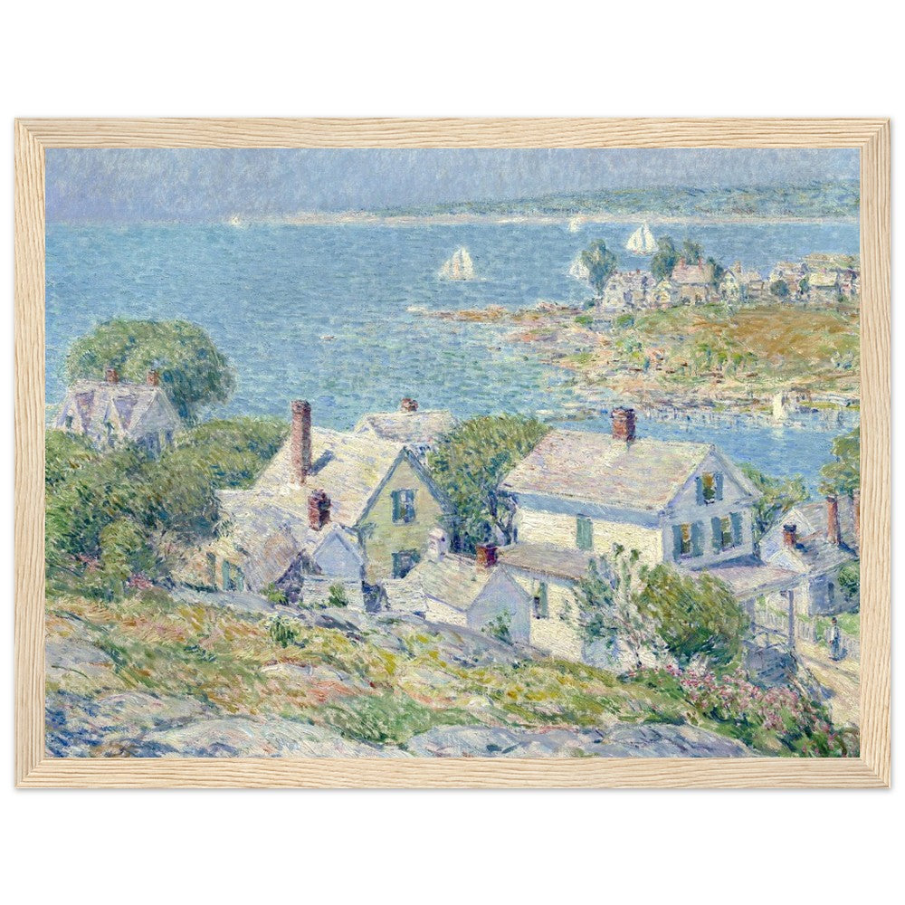 New England Headlands by Childe Hassam | Wooden Framed Poster - Lyrea