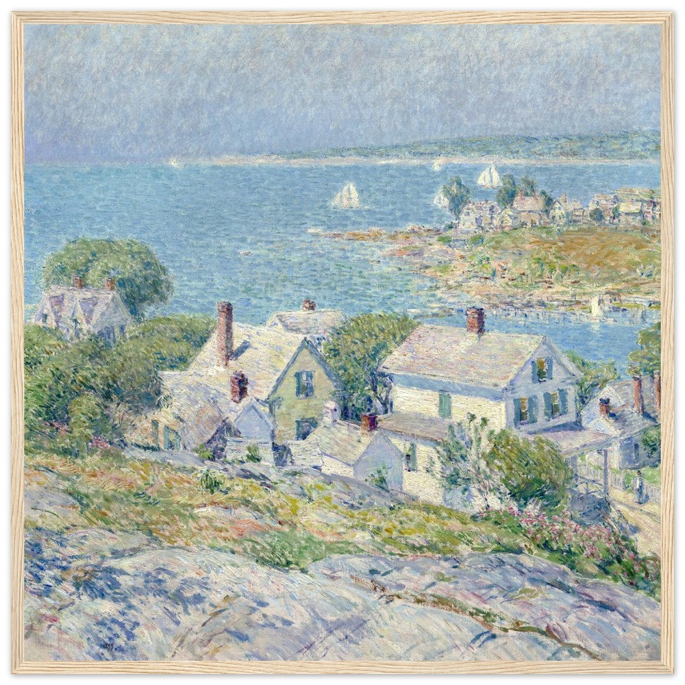 New England Headlands by Childe Hassam | Wooden Framed Poster - Lyrea