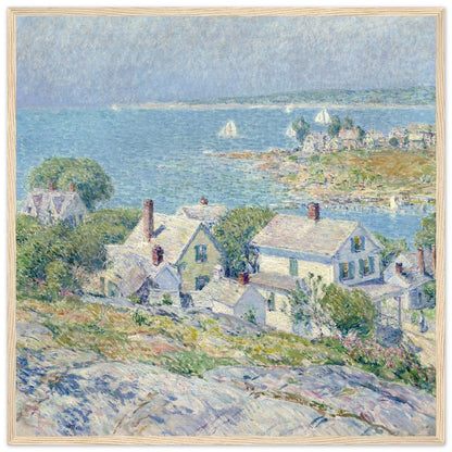 New England Headlands by Childe Hassam | Wooden Framed Poster - Lyrea