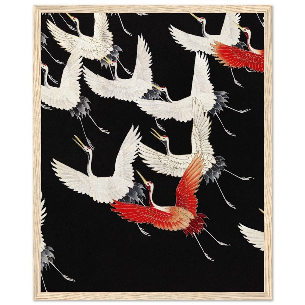 Furisode | Classic Semi - Glossy Paper Wooden Framed Poster - Lyrea