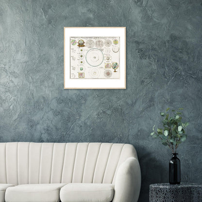 Geographiae Mathematicae - Classic Semi-Glossy Paper Wooden Framed Poster - My Store