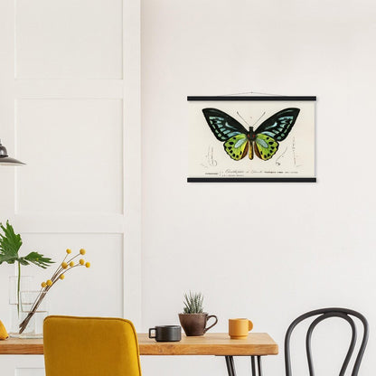 Green birdwing Classic Semi - Glossy Paper Poster with Hanger - Lyrea