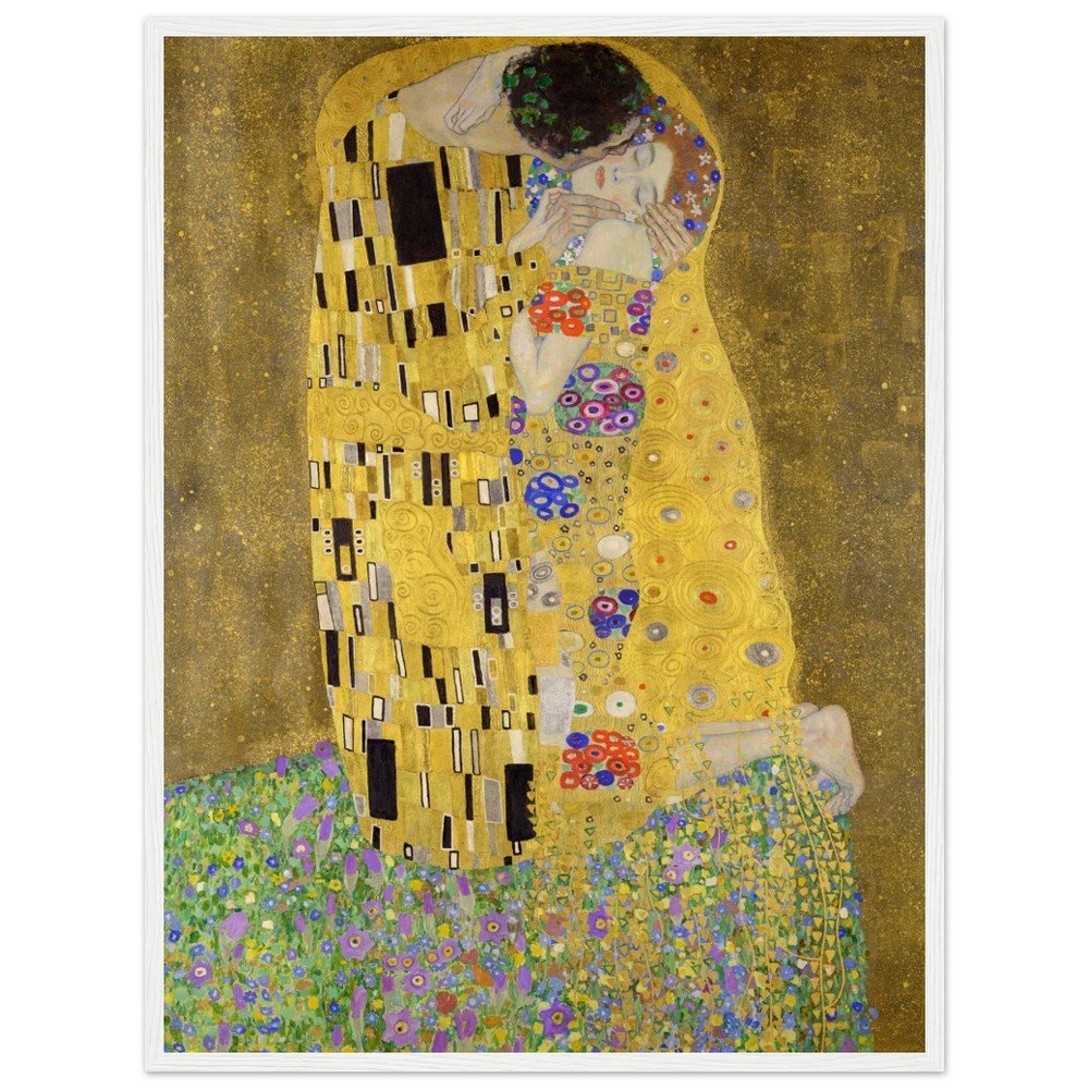 Gustav Klimt "The Kiss" Wooden Framed Poster - Lyrea