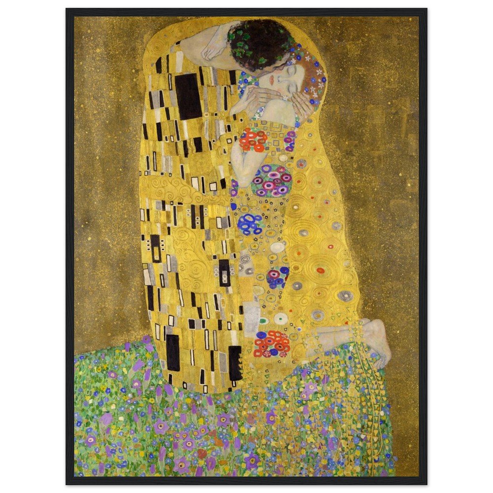 Gustav Klimt "The Kiss" Wooden Framed Poster - Lyrea