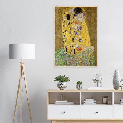 Gustav Klimt "The Kiss" Wooden Framed Poster - Lyrea