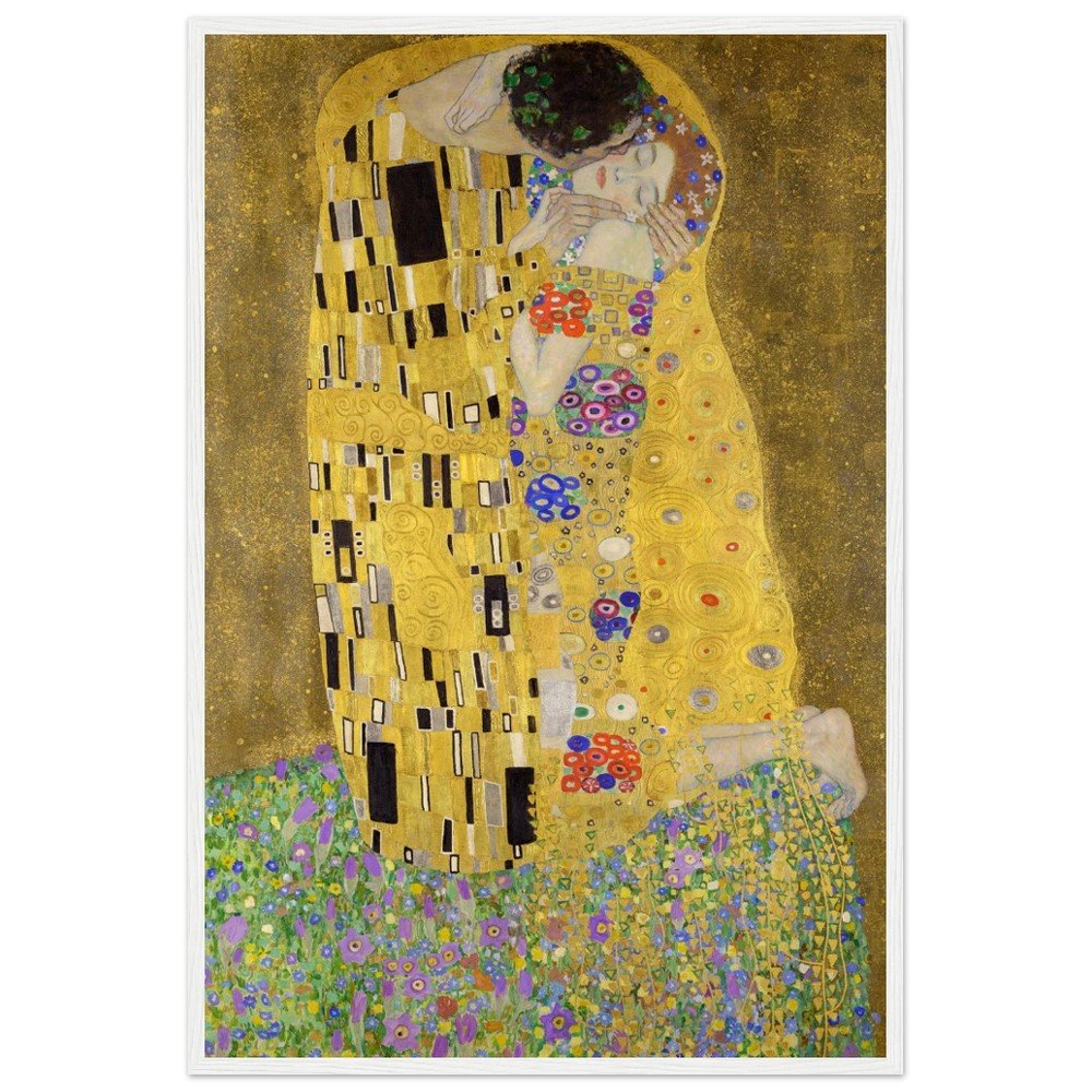 Gustav Klimt "The Kiss" Wooden Framed Poster - Lyrea