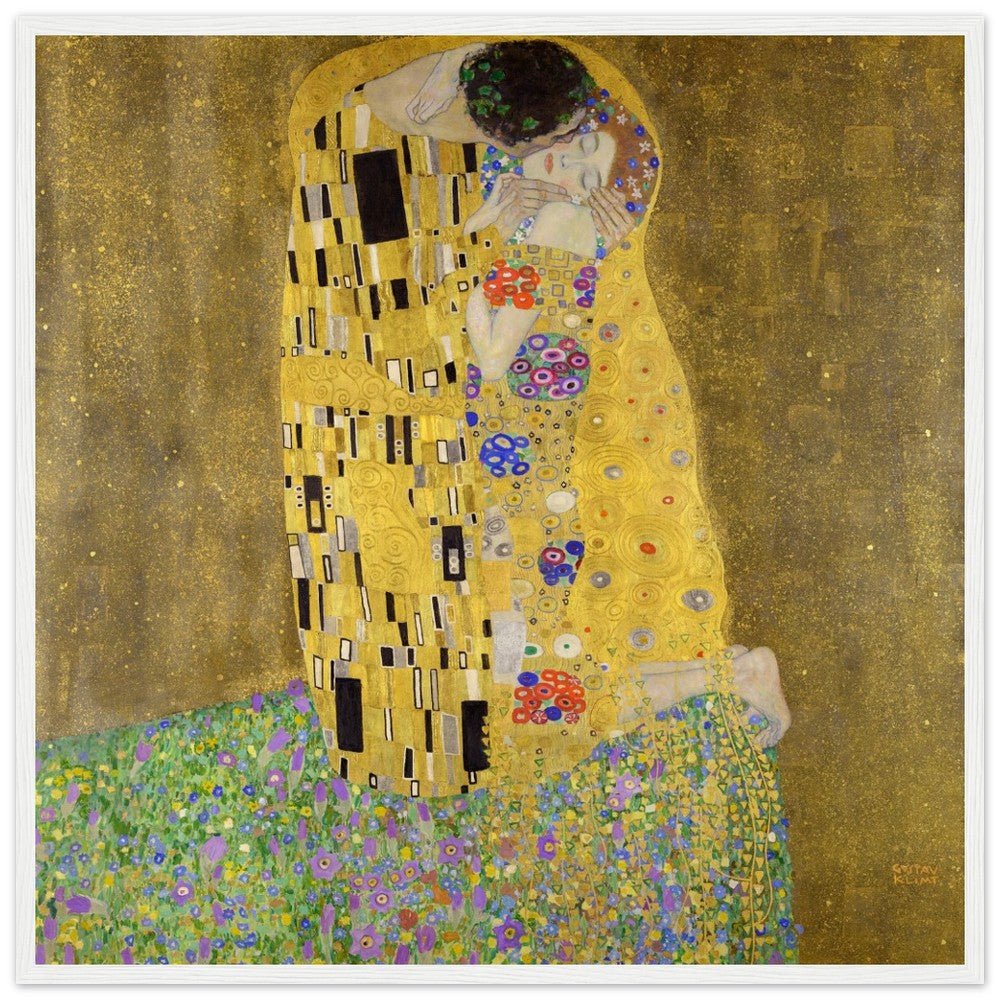 Gustav Klimt "The Kiss" Wooden Framed Poster - Lyrea