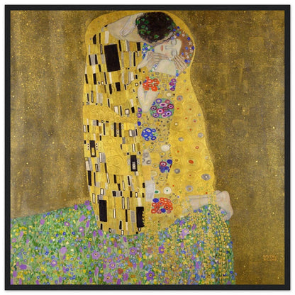 Gustav Klimt "The Kiss" Wooden Framed Poster - Lyrea