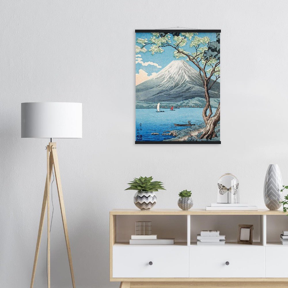 Mount Fuji from Lake Yamanaka by Hiroaki Takahashi Poster with Hanger - Lyrea